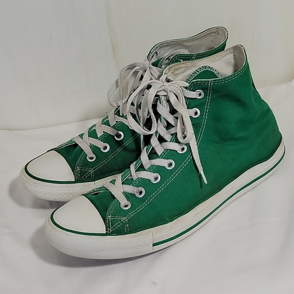 Green Converse High Tops, Size 11 - Picture 3 of 9